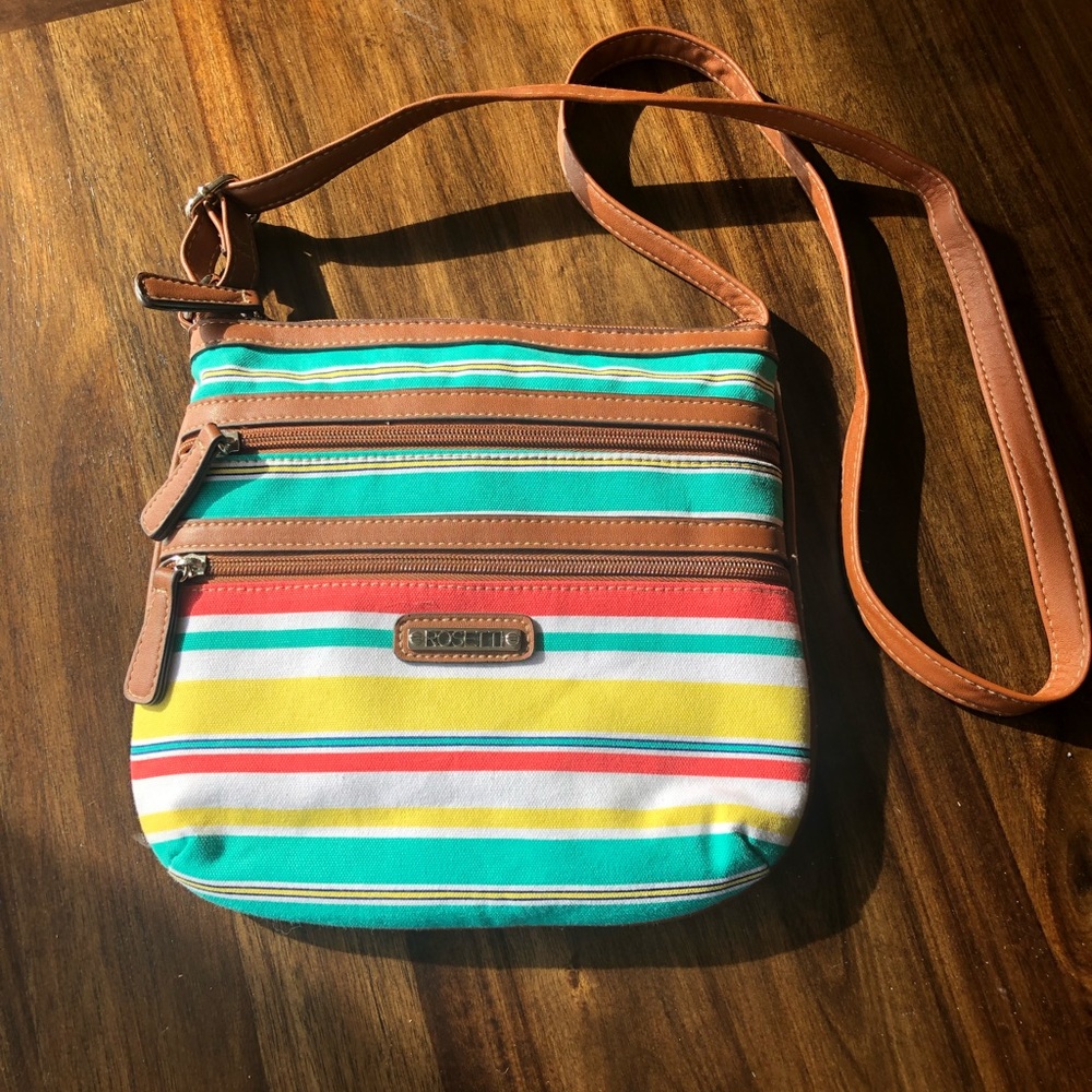 Rossetti Crossbody Purse - Multi Colors Stripe